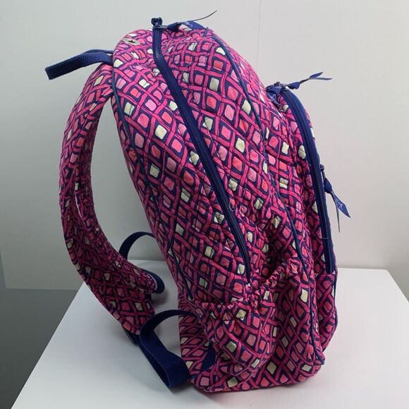NWT Vera Bradley Campus Backpack Katalina Pink Diamond s back to school - Picture 4 of 11